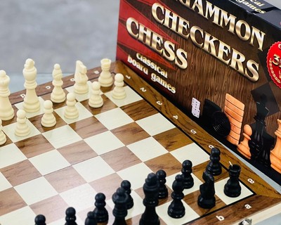 3-in-1 Wooden Chess
